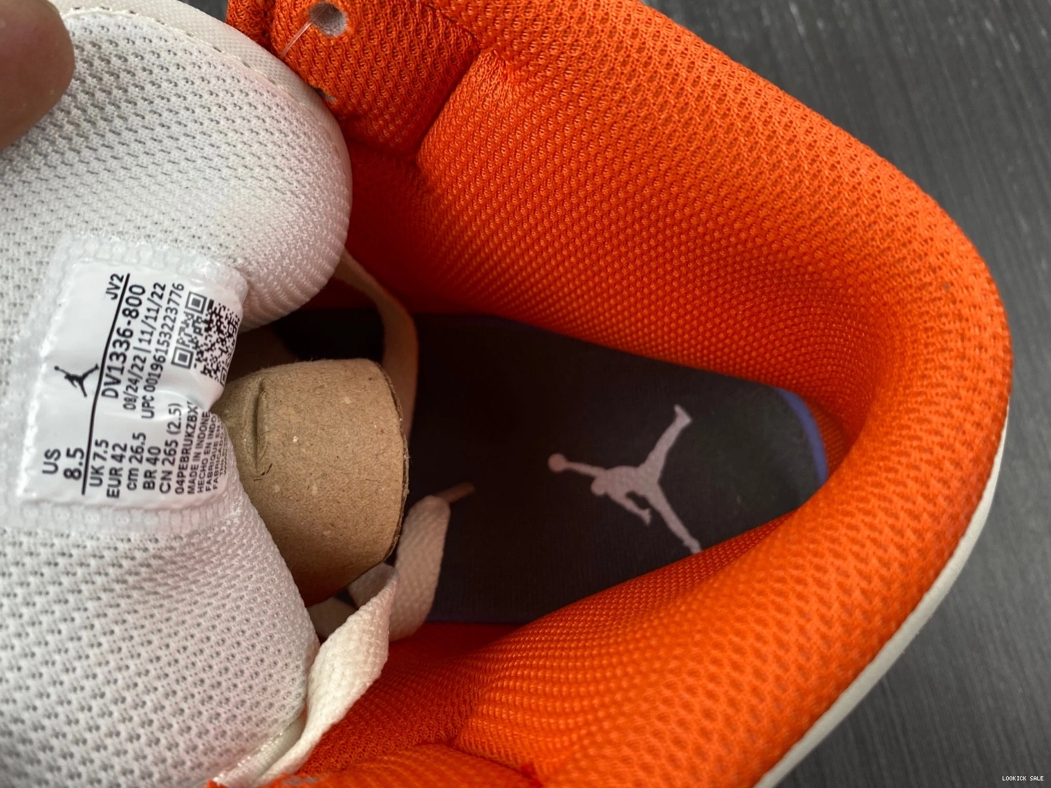 Rep DV1336-800 Mid 1 (GS) - Orange Jordan SE Suede 0519